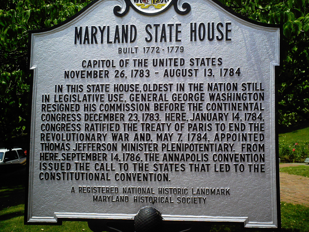 Maryland State House National Historic Landmark State Symbols USA