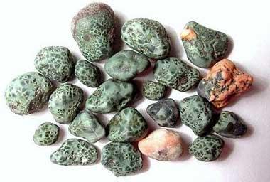 Chlorastrolite pebbles